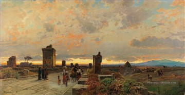 Hermann David Salomon Corrodi œuvres - Via Appia Antica Hermann David Salomon Corrodi paysage orientaliste